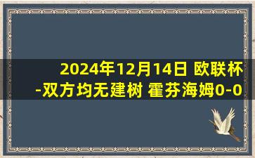 2024年12月14日 欧联杯-双方均无建树 霍芬海姆0-0布加勒斯特星